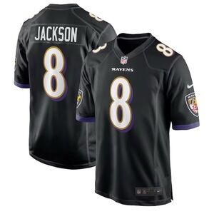 Nike Black and Purple Men's Jersey